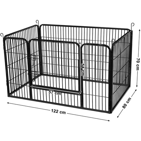 Rootz Puppy Playpen - Dog House - Puppy Run - Bench - Dogs - 122 x 80 x 70 cm