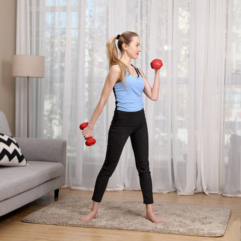 Rootz Dumbbells - Halterset - Set Van 2 - 2 x 3 kg - Rood - 20 x 9 x 8.5 cm
