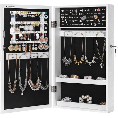 Rootz mirror jewelry box - pass mirror - jewelry storage - mirror box - wall mirror - 37 x 67 x 10.5 cm