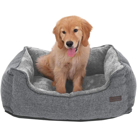 Rootz Deluxe Dog Bed - Washable Dog Bed - Removable Cover - Dog Beds - 70 x 55 x 21 cm