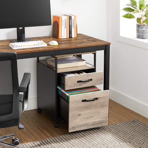 Rootz Ladeblok Industrial - Drawer blocks - Roll container with lock - 2 drawers - 41 x 45 x 66 cm