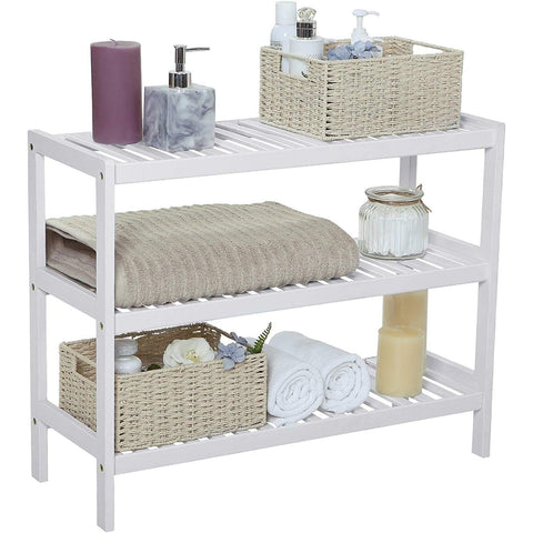 Rootz Bamboo 3-layer Shoe rack - Bathroom rack - Storage rack - Suitable for 12 pairs of shoes - 70 x 26 x 55 cm