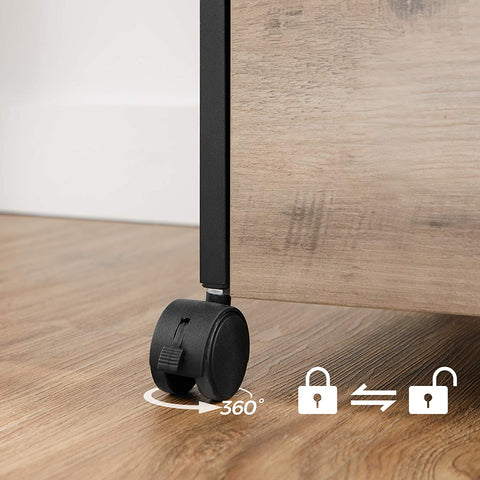 Rootz Ladeblok Industrial - Drawer blocks - Roll container with lock - 2 drawers - 41 x 45 x 66 cm
