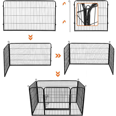 Rootz Puppy Playpen - Dog House - Puppy Run - Bench - Dogs - 122 x 80 x 70 cm