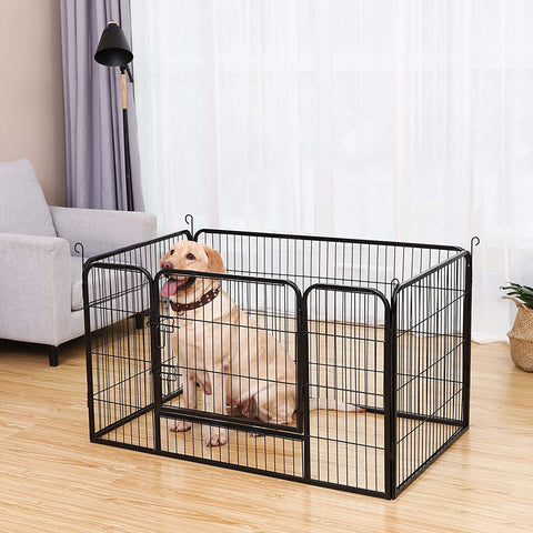 Rootz Puppy Playpen - Dog House - Puppy Run - Bench - Dogs - 122 x 80 x 70 cm
