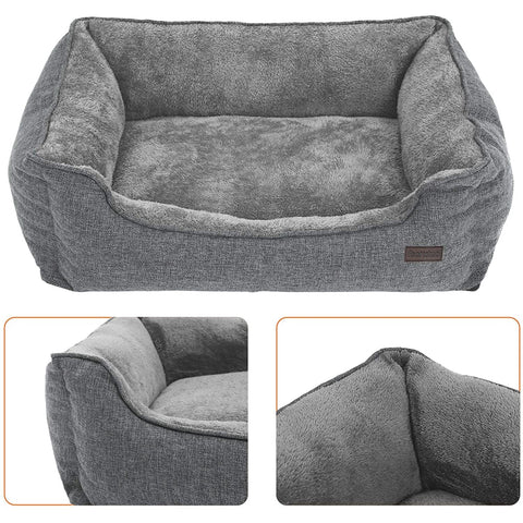 Rootz Deluxe Dog Bed - Washable Dog Bed - Removable Cover - Dog Beds - 70 x 55 x 21 cm