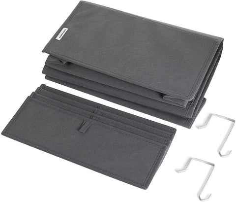 Rootz Door Organizer - Hanging - 4 Compartments - Storage Space - Gray - Plastic - Cardboard - 33.5 x 12 x 100 cm