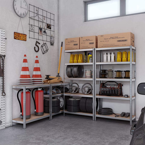 Rootz Warehouse rack - Shelf cabinets - Workbench - Storage rack - For Garage, Basement or Barn - Shelving For Tool Storage - 180 x 90 x 40 cm - Max. Carrying capacity: 875 KG