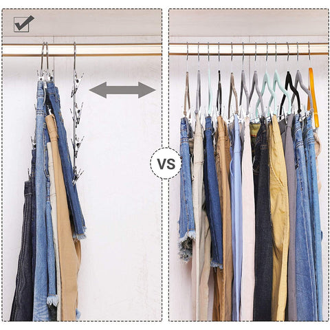 Rootz trouser hanger 4 layers - Clothes hangers 3 pieces - Trouser bar