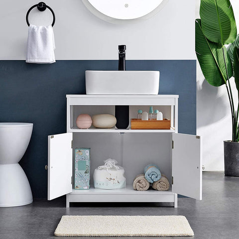 Rootz Washbasin base cabinet - Bathroom cabinet - Base cabinet - Scandinavian - White - MDF - 60 x 30 x 60 cm