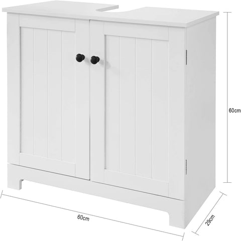 Rootz Under Sink Cabinet Bathroom - Vanity Unit Bathroom Storage - Cabinet with 2 Doors