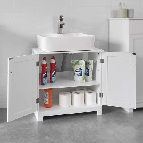 Rootz Under Sink Cabinet Bathroom - Vanity Unit Bathroom Storage - Cabinet with 2 Doors