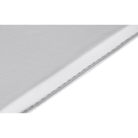 Rootz Standing Table - Bistro Table - 60 x 60 cm - Leather Look - White - Chrome - Silver - Square