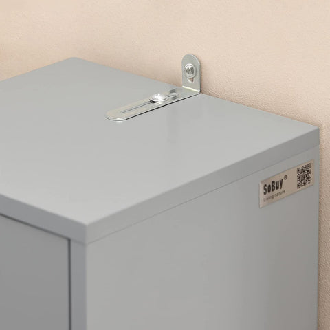 Rootz Bathroom Tall Cabinet - Cupboard - Bathroom Storage Cabinet - Light Grey