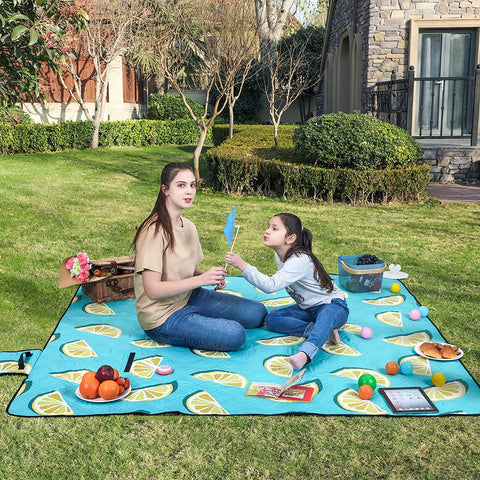 Rootz Picnic Blanket - Beach Blanket - Washable - Water Resistant - Foldable - Light Green - 200 x 200 cm