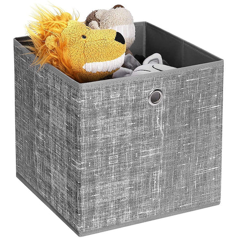 Rootz Storage Boxes - Set Of 6 - Foldable Boxes - Non Woven - Organizer - Gray - 30 x 30 x 30 cm
