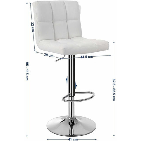 Rootz Bar Stool Set Of 2 - Bar Chair - Stool - Bar Stools - White
