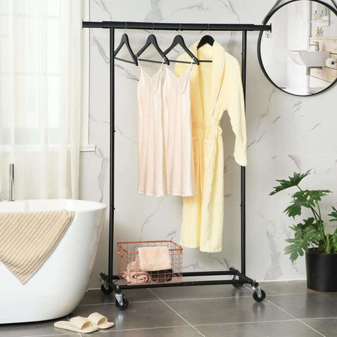 Rootz Clothes Rack On Wheels - Wardrobe Rack - Rack For Clothes - Wardrobe