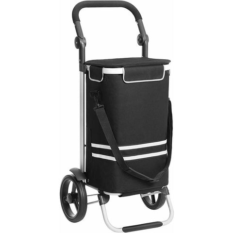 Rootz Foldable Shopping Trolley - Shopping Trolleys With Wheels - Shopping Cart With Refrigeration