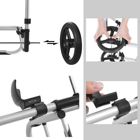 Rootz Foldable Shopping Trolley - Shopping Trolleys With Wheels - Shopping Cart With Refrigeration