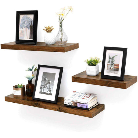 Rootz Wall Shelf Wood - Wall Shelf Floating - Wall Shelf Industrial