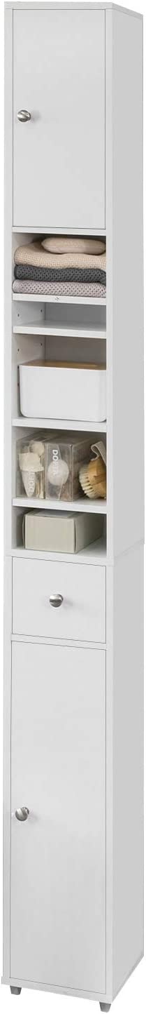 Rootz Bathroom Tall Cabinet - Cupboard - Bathroom Cabinet -Storage Cabinet