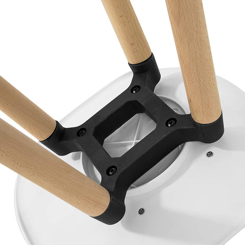 Rootz Kitchen Breakfast Barstool - Bar Stool with PU Leather Padded Seat & Beech Wood Legs