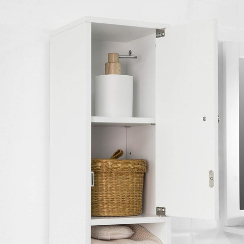 Rootz Bathroom Tall Cabinet - Cupboard - Bathroom Cabinet -Storage Cabinet