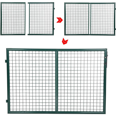 Rootz Garden Gate - Double Garden Gate - Door Garden Gate - Metal Garden Gate - Styles Garden Gate - Garden Entrance Gate - Custom Garden Gate - Garden Gate With Lock - Green