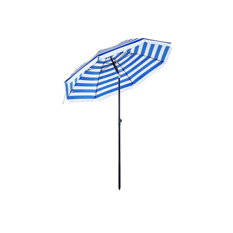 Rootz Parasol - Garden Umbrella - Foldable Garden Umbrella - Outdoor Parasol - Garden Parasol - Sunshade Parasol - Umbrella Parasol - Yellow/White Stripes