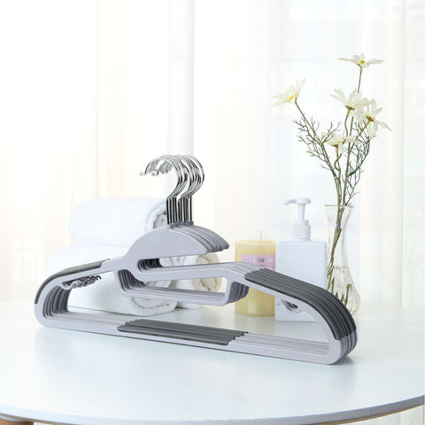 Rootz Hanger - Clothes Hanger - Coat Hanger - Suit Hanger - Velvet Hanger - Plastic Hanger - Slim Hanger - Heavy-duty Hanger - Pant Hanger - Shirt Hanger - Dress Hanger - Dark Grey - 41.5 x 22.5 x 0.5 cm (W x H x D)