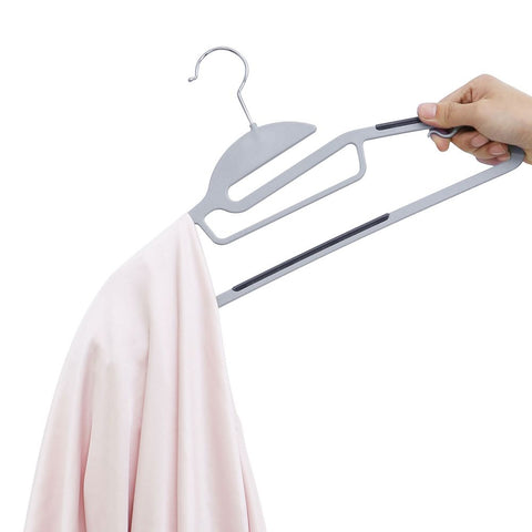 Rootz Hanger - Clothes Hanger - Coat Hanger - Suit Hanger - Velvet Hanger - Plastic Hanger - Slim Hanger - Heavy-duty Hanger - Pant Hanger - Shirt Hanger - Dress Hanger - Dark Grey - 41.5 x 22.5 x 0.5 cm (W x H x D)