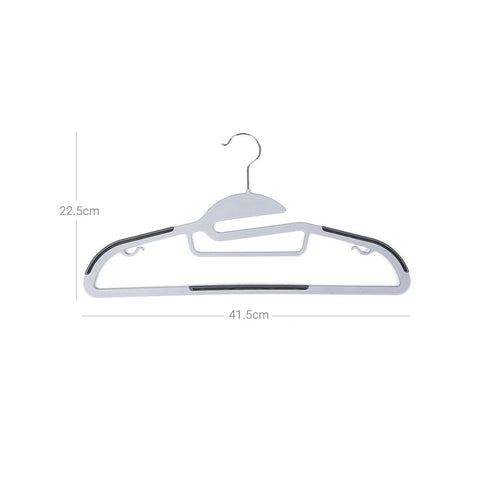 Rootz Hanger - Clothes Hanger - Coat Hanger - Suit Hanger - Velvet Hanger - Plastic Hanger - Slim Hanger - Heavy-duty Hanger - Pant Hanger - Shirt Hanger - Dress Hanger - Dark Grey - 41.5 x 22.5 x 0.5 cm (W x H x D)