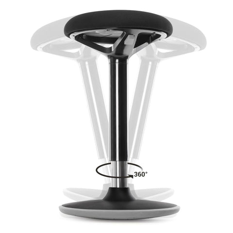 Rootz Stool - Work Stool - Bar Stooln - Counter Stool - Kitchen Stool - Adjustable Stool - Black - Stool For Small Spaces - Black - 50-65 cm