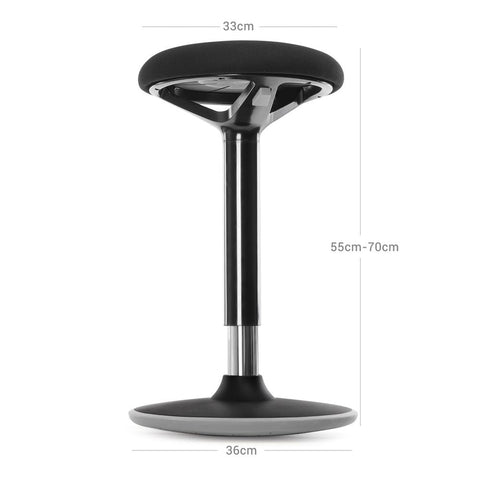 Rootz Stool - Work Stool - Bar Stooln - Counter Stool - Kitchen Stool - Adjustable Stool - Black - Stool For Small Spaces - Black - 50-65 cm