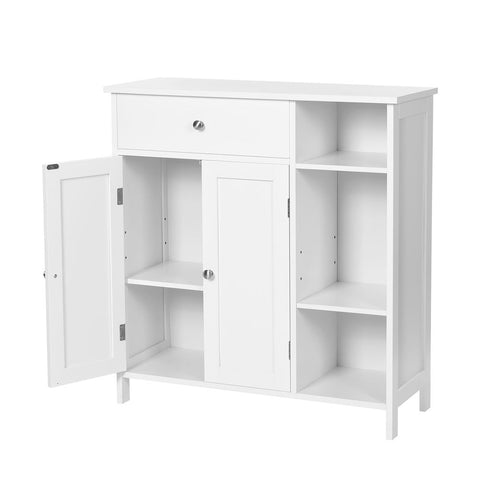 Rootz Bathroom Cabinet - Bathroom Cabinet With Drawer - Vanity Cabinet - Wall-mounted Bathroom Cabinet - Storage Cabinet - MDF - Matte White - 75 x 30 x 80 cm (L x W x H)