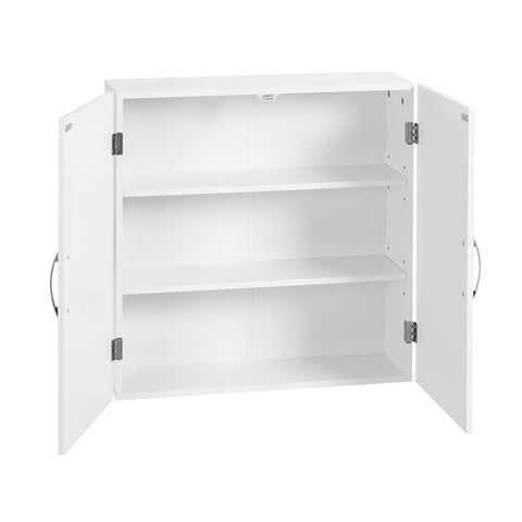 Rootz Bathroom Cabinet - 2 Doors Bathroom Cabinet - Wall-mounted Bathroom Cabinet - Vanity Cabinet - Matte White - 60 x 18 x 60 cm