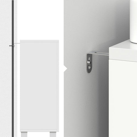 Rootz Vanity Unit - Washbasin Cabinet - Bathroom Cabinet - Storage Cabinet - White - 60 x 30 x 63 cm