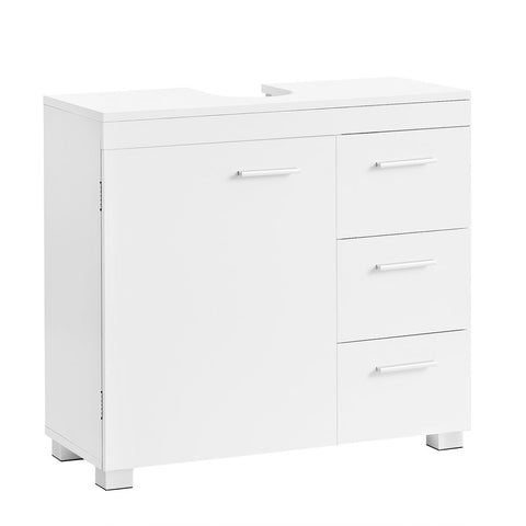Rootz Vanity Unit - Vanity Unit With Drawers - Bathroom Vanity Unit - Floor Standing Vanity Unit - Modern Vanity Unit - MDF - Metal Handles - White - 30 x 70 x 64 cm (D x W x H)