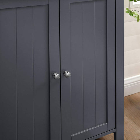 Rootz Bathroom Cabinet - Bathroom Cabinet - Vanity Cabinet - Storage Cabinet - Medicine Cabinet - Floor Cabinet - Grey - 60 x 30 x 80 cm