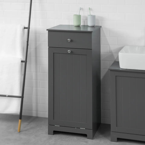 Rootz Bathroom Laundry Basket Laundry- Cabinet Bathroom Storage -Cabinet with Drawer