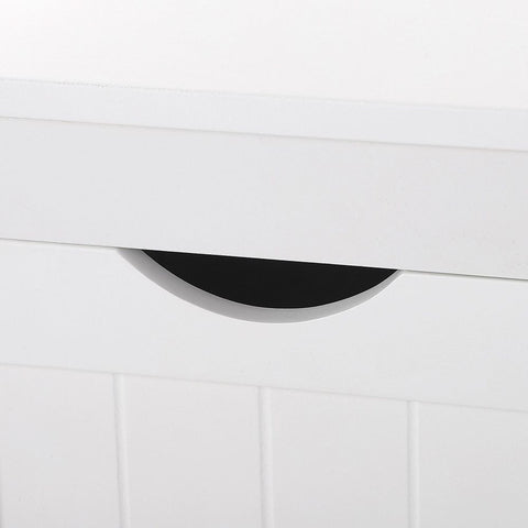 Rootz Bathroom Cabinet - Bathroom Shelf - Bathroom Dresser - Vanity Cabinet - Bathroom Storage Cabinet - Floor-Standing Bathroom Cabinet - With 2 Drawers - White - 30 x 89 x 30 cm (W x H x D)
