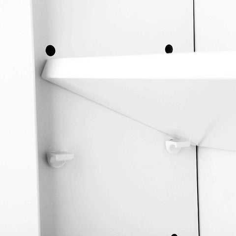 Rootz Wall Cabinet - Kitchen Wall Cabinet - Bathroom Wall Cabinet - Wall-Mounted Cabinet - Storage Wall Cabinet - Wall Cabinet With Doors - White - 60 x 20 x 70 cm