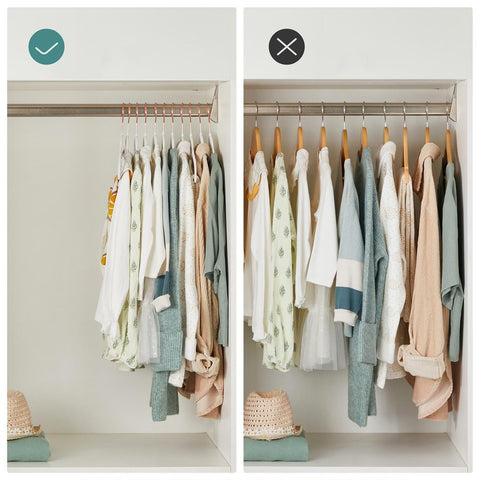 Rootz Hangers - Velvet Hangers With Hooks - Clothes Hangers - Coat Hangers - Plastic Hangers - Non-slip Hangers - Space-saving Hangers - Metal With PVC Coating - ABS Plastic - Velvet - Metal Hook - Rose Gold - 30 x 0.5 x 20.5 cm (L x W x H)