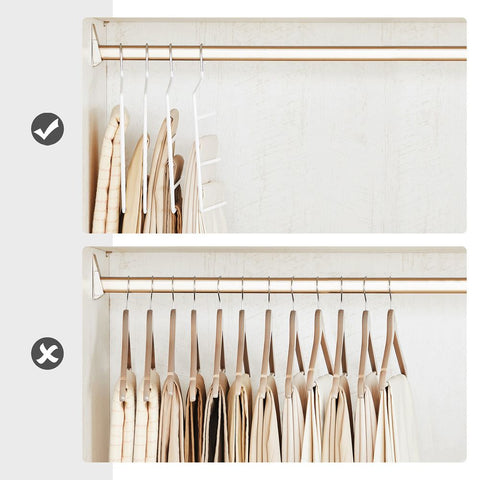 Rootz Multiple Trouser Hangers - Set Of 4 Multiple Trouser Hangers - Hanger - Clothes Hanger - Coat Hanger - Metal With PVC Coating - 32 x 0.5 x 35 cm