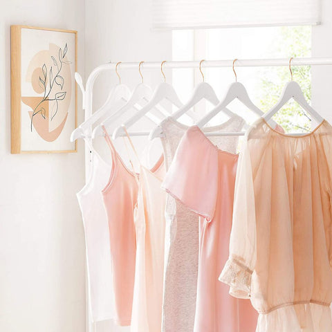 Rootz Hangers - Clothes Hangers - Set Of 20 Hangers - Coat Hangers - Garment Hangers - Clothing Hangers - Wood Hangers - White - 44.5 x 1.2 x 23 cm