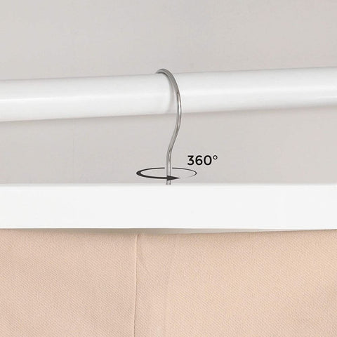Rootz Trouser Hangers - Set Of 8 Trouser Hangers - Hanger - Clothes Hangers - Coat Hangers - With Clips - White - 34 x 1.2 x 12.5 cm