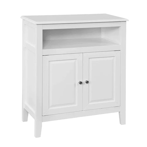 Rootz White Bathroom Storage - Cabinet Storage Cupboard Bathroom Shelf - W69 x D33 x H80cm