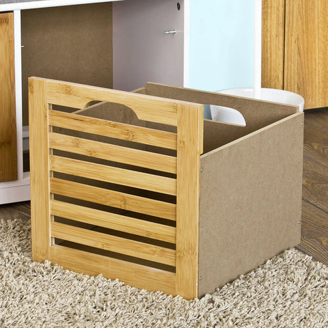Rootz Storage Bench with 2 Drawers & Seat Cushion - Shoe Cabinet Storage Unit Bench