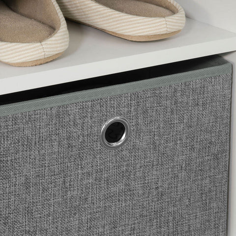 Rootz 3 Baskets Hallway Storage Bench - Shoe Bench - Shoe Rack - Shoe Cabinet with Seat Cushion
